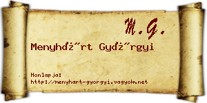 Menyhárt Györgyi névjegykártya