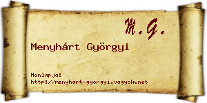 Menyhárt Györgyi névjegykártya
